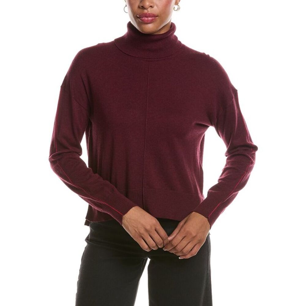 Velvet By Graham & Spencer Womens  Libra Lux Cashmere-Blend Sweater, Red